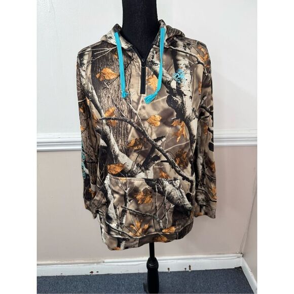 Legendary Whitetails Camo 1/4 Zip Hoodie Size Medium - Picture 1 of 9
